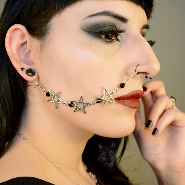 Pentagram nose deals stud