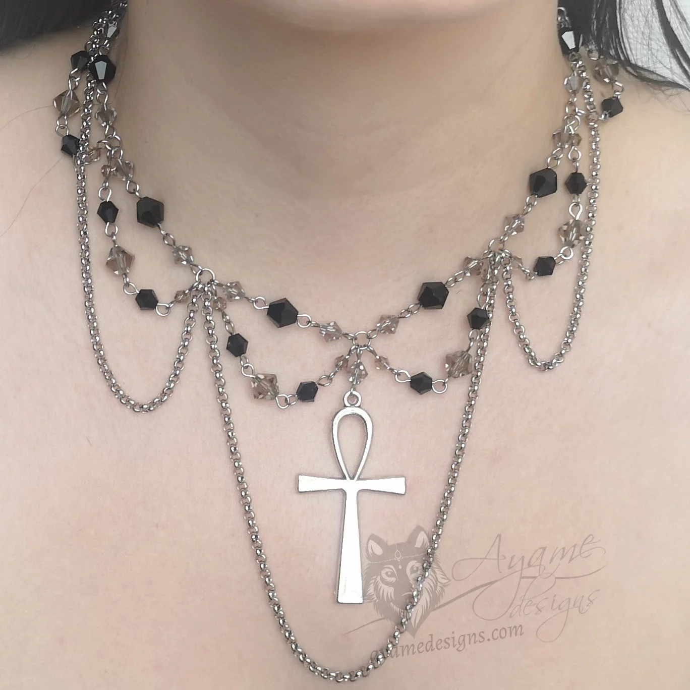 Silver Ankh Cross Pendant Necklace for Men | Classy Men Collection