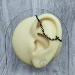 Custom made to measure black stainless steel chain for industrial piercing
