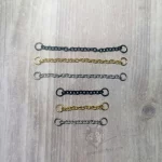 Custom made to measure stainless steel chain for piercings in black, gold and silver