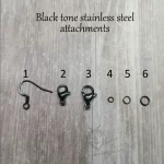 black stainless steel earring attachments