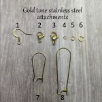 gold stainless steel earring attachments