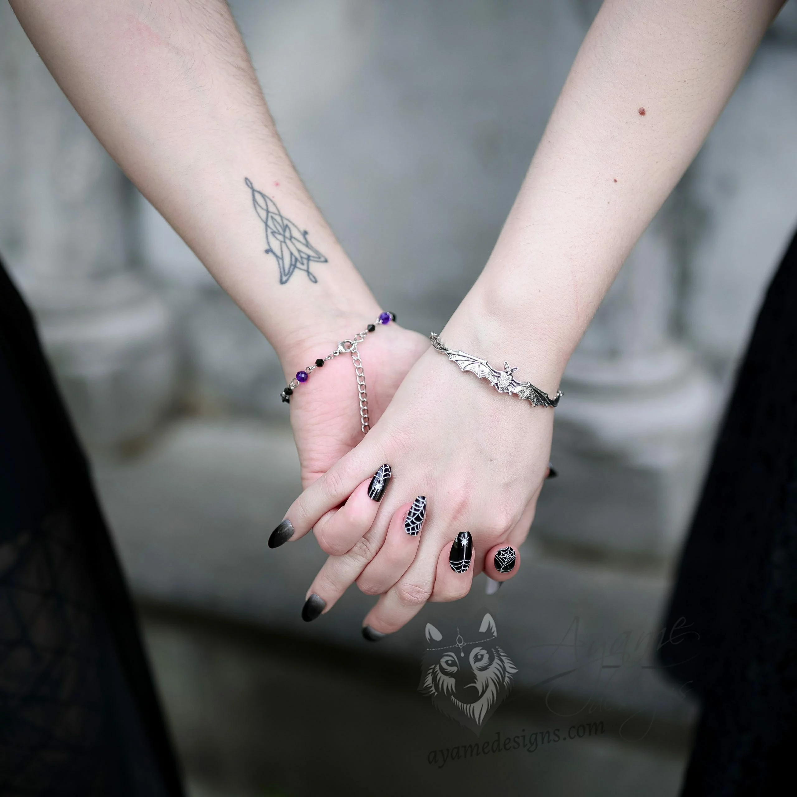 Halloween Bracelet Women Gothic Punk Hand Skull | Skeleton Skull Hand  Bangles - Bracelets - Aliexpress