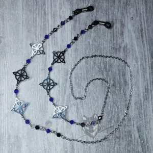 Witchy Hands Stainless Steel Beaded Glasses Chain - Ayame Designs